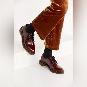 Dr. Martens Vegan 1461 Oxford Shoes in Cherry Red Cambridge Brush Off